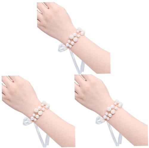 SAFIGLE 18 Stk Braut Handgelenk Prom Handgelenk Corsagen Handgefertigte Armbänder Abschlussball Corsage Abschlussball-kristallhandblume Hochzeitsblumen Brautjungfer Geschenk Handbuch
