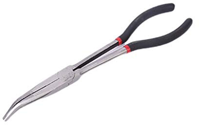 MULAIDI Needle Nose Pliers, Useful Duckbill Pliers 11 for Extra Long Reach Nose Pliers 90/45/25 Degree Straight Needle for Hard-to-Reach Narrow