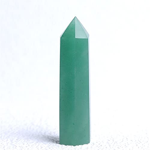 EKFBQBGW Raumdekoration Natural Crystal 1PC Natural Urine Green Jade Quartz Stone Point Hexagonal Crystal Column Home Decor Crafts Healthy Magic Wand (Color : Urine, Size : 70-80MM)
