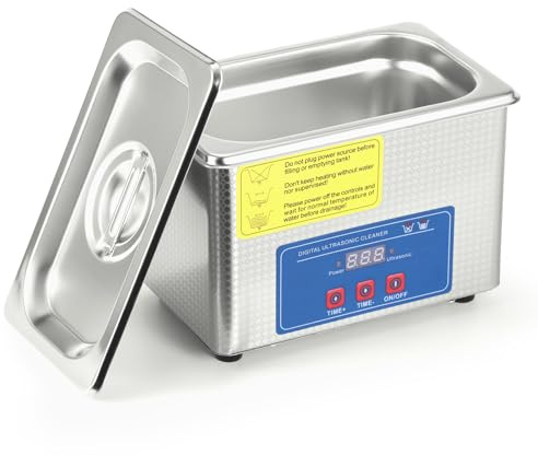 Small Portable Ultrasonic Cleaner 40000HzJewelryCleaningMachineGlasses Cleaning,Cleaning Pods,LadiesCleaning Set with Watch Stand Jewelry,Necklaces,Rings,Glasses,Watches,Dentures,Industrial Laboratory