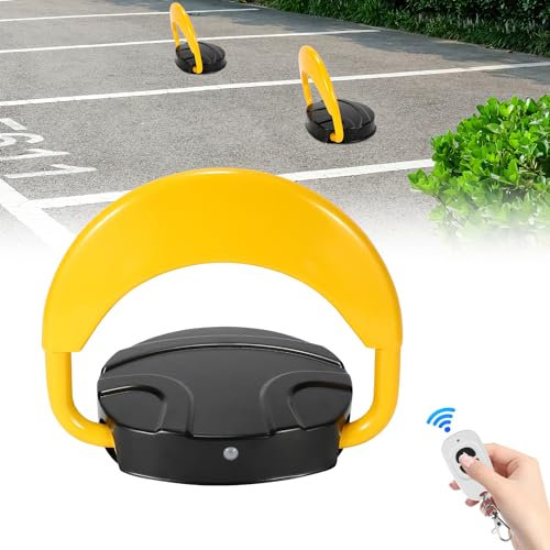 Izrielar 2x Klappbarer Parkplatzsperre, Parkschranke mit Fernbedienung, Reichweite der Fernbedienung 20 m Parkpfosten Absperrpfosten, Antikollision 180°IP67,Parkschranke, Parkpfosten Absperrpfosten