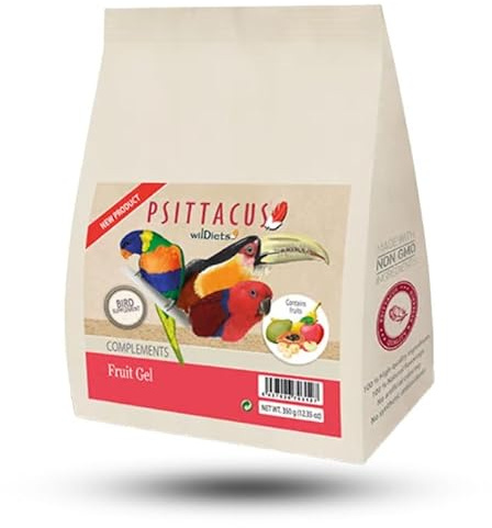 Papegojmat | PSITTACUS fruktgel | 350 gram påse