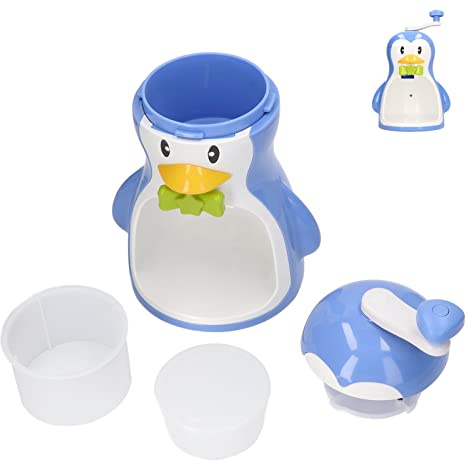 Ice trituradora, manual portátil Máquina de granizado en diseño con tapa de recipiente de helado, fabricante de hielo triturado a mano, para bebidas hielo refrescantes en verano