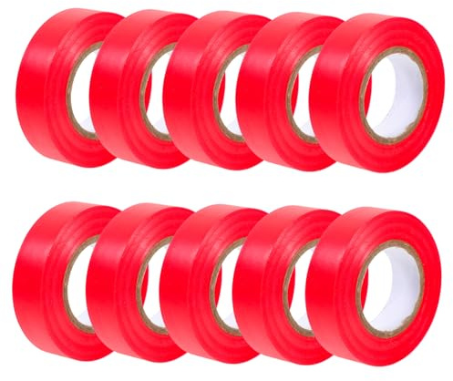 LIFKOME 10 piezas Cinta Aislante Eléctrica PVC Resistente Agua Interior Exterior Protección Cables Electricista