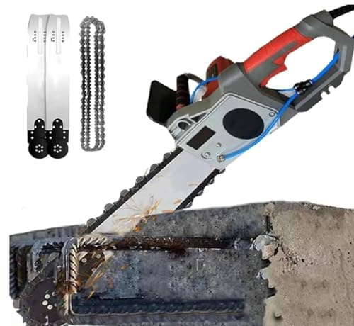 Tronçonneuse Électrique Filaire Scie chaîne électrique pour béton avec pompe eau Béton Murale Lourde pour Porcelaine Pierre Découpe Profondeur 35/48cm(480mm)
