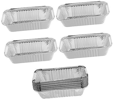 VANZACK Barquettes en Aluminium Jetables 670 Ml 25 Pièces, Bols Alimentaires sans Couvercle, Conteneurs Écologiques pour Barbecue et Restauration à Usage Unique