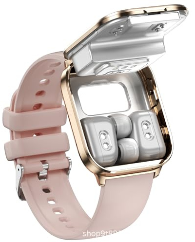 Montre intelligente avec écouteurs sans fil, moniteur de santé multifonctionnel, montre intelligente pour cadeaux pour garçons et filles