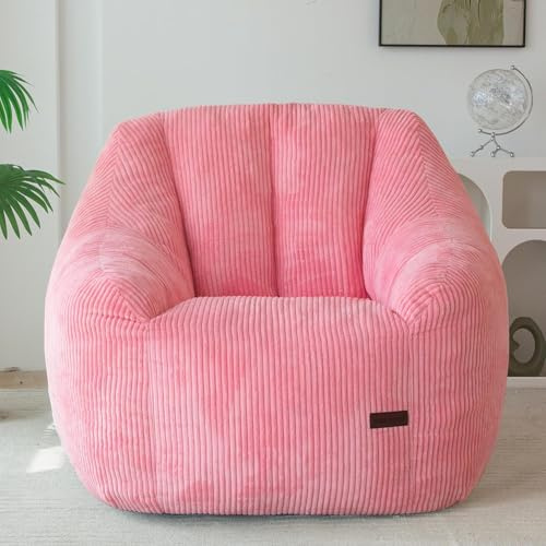 MAXYOYO Sillón Puff Sofá Puff con Relleno, Acogedor Sillón de Sala para Adultos y Niños, Sofá de Suelo Relleno para Leer en Dormitorios