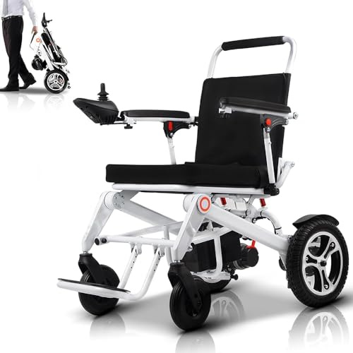 Elektrischer Rollstuhl für Erwachsene, 500W Dual Motor Elektrorollstuhl mit 24km Reichweite – Sicher & Leicht, Rollstuhl elektrisch faltbar bis 120kg, 12° Steigung, 2 Jahre Garantie