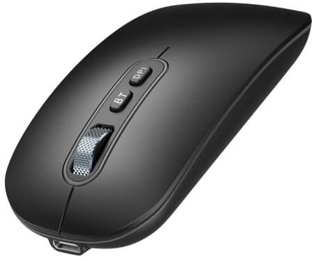PINKCAT Souris Bluetooth, Souris sans Fil Rechargeable | 3 DPI réglable, BT 5.1, souris sans fil portable, souris sans fil pour ordinateur portable/Windows/Linux/Android/Mac OS/PC