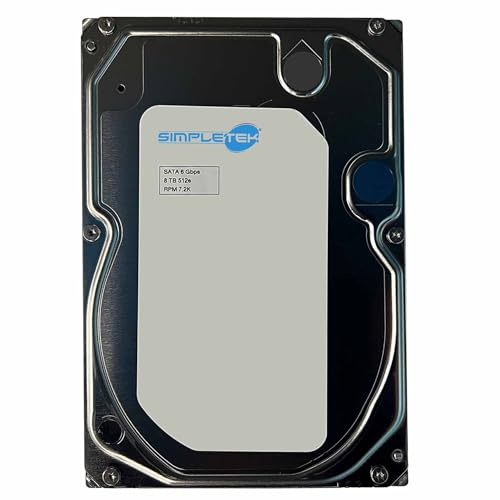 SIMPLETEK - Disco duro interno de 3,5 de 8 TB (8000 GB) | SATA III | Disco duro para NAS, PC, servidor y escritorio (reacondicionado)