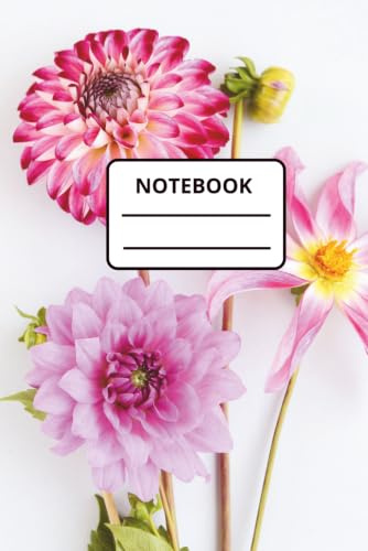 Floral Collection Dahlia Notebook: Lined journal for daily use