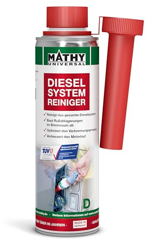 MATHY-D Diesel Systemreiniger (250 ml) – hochwirksames Diesel Additiv - Brennraum Reiniger - Zertifizierter Diesel Reiniger