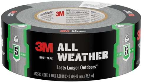 3M All Weather Duct Tape, 1.88 in x 40 yd, 1 Roll, UV/Water Resistant