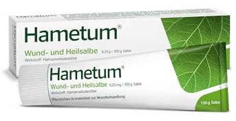 Hametum Wund und Heilsalbe | 100g | mit Hamamelis | bei kleinen Verletzungen wie Schürf- und Schnittwunden | fördert Wundheilung & hemmt Entzündung | Behandlung rissiger und entzündeter reifer Haut