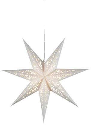 Star 501-22, Papierstern Lace, 7 zackig, Papier, Weiß, 1.2 x 4.4 x 4.4 cm