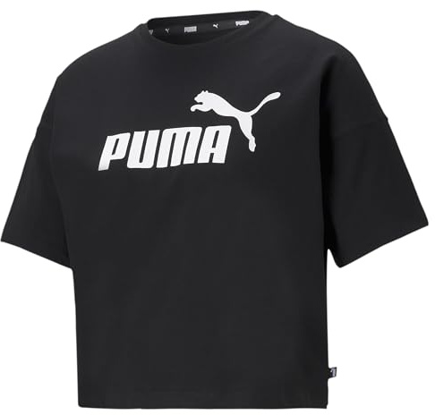 Puma Damen Crop Top ESS Cropped Logo Tee, Black, XL, 586866