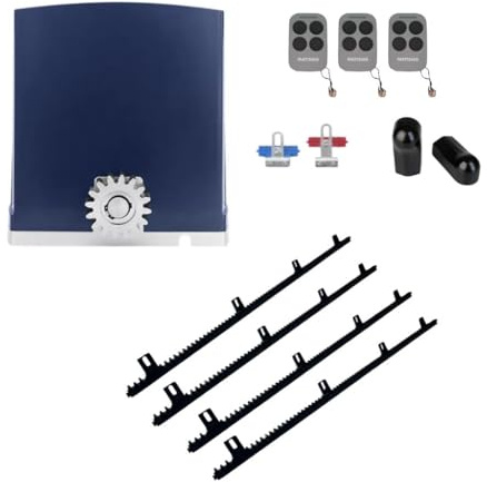 MATISMO AMC800 Plus Motor para puerta corredera - Hasta 1000 Kg - Incluye 4 metros de cremallera, central, tres mandos y fotocelulas