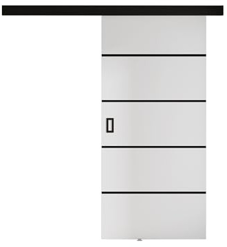 Mirjan24 Schiebetürsystem Fulmar Plus mit Selbstschließer, Innentüren, Komplett-Set für Schiebetüren mit Trennwände (Weiß, Modell 80.)