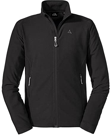 Schöffel Herren Fleece Jacket Cincinnati3, atmungsaktive, leichte Fleecejacke, schnell trocknende Outdoorjacke aus Tecnopile Material, Black, 52