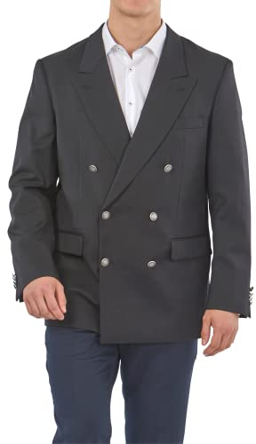 Mill&Tailor Herren Sakko 2 Reiher Marine I Anzug-Jacke Regular fit I Sakko für Anzug Herren I 100% Schurwolle I schicke Business Jacke I Blazer Herren I modernes Jackett