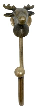 Knobs By Blossom Vintage Antik Messing Eisen Wandhaken Raffhalter Bronze Handmade Metall Tier Haken (11. Hirsch)