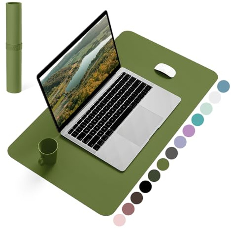 YSAGi Non-Slip Desk Mat, Waterproof Large Mouse Pad 60x35 Grass Green