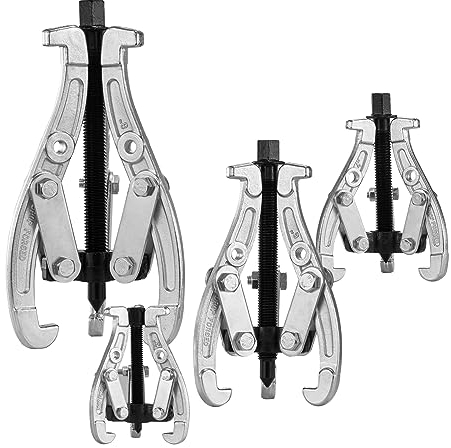 VEVOR Zahnrad-Abzieher-Set, 7,6 cm, 10,2 cm, 15,2 cm, 20,3 cm Abzieher-Set, Werkzeug zum Entfernen der Schwungrad-Riemenscheibe mit 3 Backen, Radabzieher mit 2 oder 3 umkehrbaren Backen, vertikal und