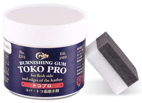 Langlauf Toko Pro Leder Kantenversiegelung Farblos 100g mit Auftragsschwamm | Hochwertiges Burnishing Gum für perfekte Lederkanten, geeignet für pflanzlich und chromgegerbtes Leder - Tokonole Ersatz