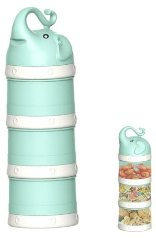 Kixolazr Dispenser per formule di grande capacità, Dispenser per formule da viaggio - Contenitore per latte in polvere a strati impilabile | Dispenser per formula addensata, simpatico dispenser per