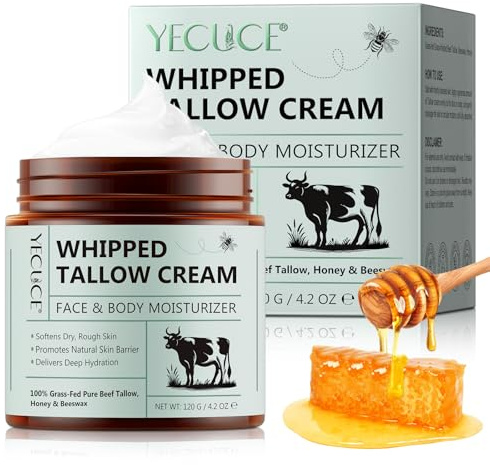 Beef Tallow Creme – Natürliche Hautpflege aus Grasgefüttertem Rindertalg | Intensive Feuchtigkeit für Gesicht & Körper | Für Trockene & Empfindliche Haut