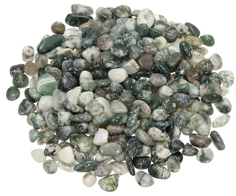 PATIKIL Pietre burattate da 500 g, in fluorite burattata, pietre naturali di cristallo frantumate, pietre naturali sfuse, per la creazione di gioielli, artigianato, riempitivi per vasi, decorazioni
