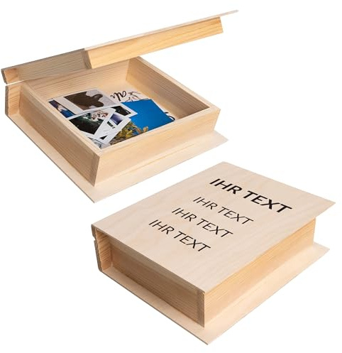 Creative Deco Scatola Regalo in Legno Personalizzata per Matrimonio | Vari motivi disponibili, personalizzabile con incisione o stampa a colori, ideale come scatola dei ricordi per le nozze