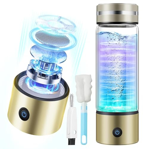 2025 Upgraded Hydrogen Water Bottle【8-Hour Hydrogen Lock】 100% Leak Proof Hydro Water Bottle- PEM/SPE Technology Hydroh Hydrogen Water Bottle Black