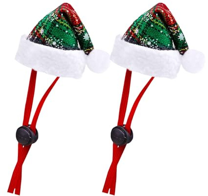 Weihnachtsmütze für Haustiere, Festival, Feier, Hunde-Party, Kostüm, anpassbare Weihnachtsmütze, Foto-Requisiten für kleine Hunde, 2 Stück