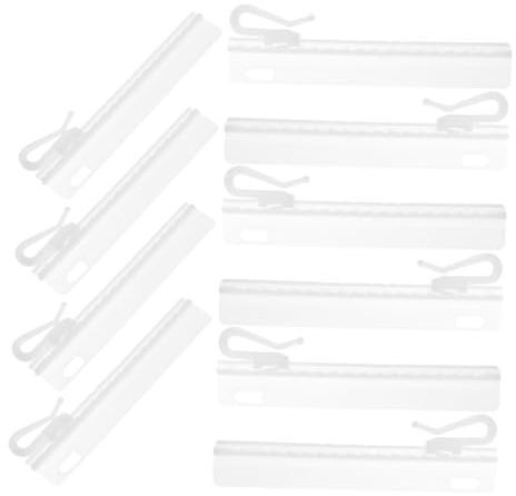 DOITOOL 25 Pezzi Ganci per Tende in plastica Regolabili Clip Pinza per Tende con meccanismo cricchetto Estensibile Altezza Adattabile per finestre e Porte