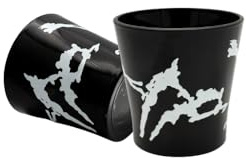 Omniacasa Marmorizzato Nero – Set 6 Bicchieri da Acqua in Vetro, Effetto Marmo Nero e Bianco, Design Moderno, Finitura Lucida, Lavaggio a Mano – Made in Italy – h 8,5 cm Ø 8 cm