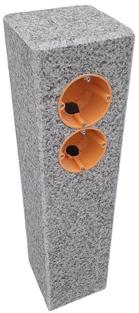 Doppelsteckdose Granit Naturstein G603 50x 12 x 12 cm Granitsteckdose Gartensteckdose Außensteckdose Natursteinsteckdose Doppelsteckdose Granitpalisade Steckdosensäule Steinsteckdose