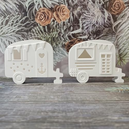 Stampi in silicone per Pasqua, 3 stampi in silicone 3D per campeggio, bus, Pasqua, in silicone, per primavera, auto, per colata in silicone, per Pasqua, campeggio, autobus, per artigianato (A)