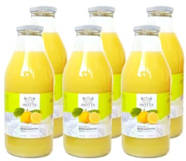 Consorzio Motta - Succo di Bergamotto Italiano 100% Naturale Senza Conservanti, Ricco di Vitamina C, Pack 6 x 750 ml, Origine Reggio Calabria