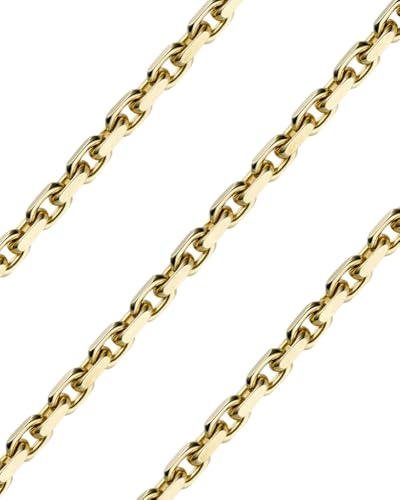 Shafiro Ankerkette 585 Gelbgold 14K | 1.3mm breit 42cm lang | Damen Goldkette