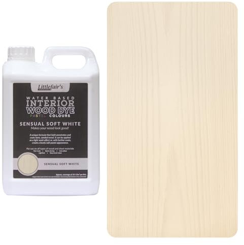 Littlefair's Holzbeize und -farbe auf Wasserbasis, Pastell-Kollektion, weiß