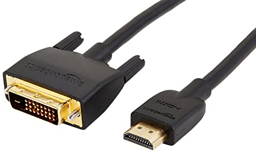 Amazon Basics HDMI-A-auf-DVI-Adapterkabel, bidirektional, 1080P, vergoldet, 0.9 m, 10 Stück, Schwarz