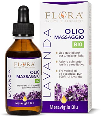 Flora Olio da Massaggio Blu Bio Cosmos - Lavanda - 100 ml