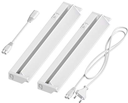 ledscom.de LED Unterbau-Leuchte LIWO 35cm, schwenkbar, je 476lm, warmweiß 2er Set