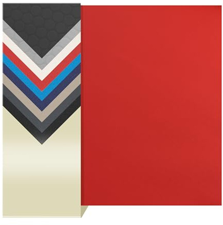Primaflor PVC Bodenbelag Expotop | 200 x 100 cm | Rot | 2,00 m breit | R10, Bfl-s1 und Nutzungsklasse 22; 2 mm flach, mit Schaumrücken, für Wohnräume, Nassbereiche und Events