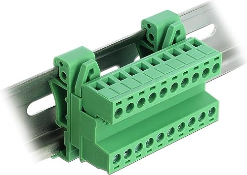 DeLOCK 66082 Klemmenblock, 10-polig, grün, 32,5 mm, 42,5 mm, 52,9 mm, 320 V