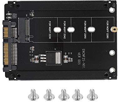 Bewinner1 M.2 NGFF to SATA Adapter, 22pin M.2 NGFF SSD to 2.5 SATA Converter For WinXP/Vista 32-digit/64-digit MAC/LINUX, M.2 to SATA M Key Adapter