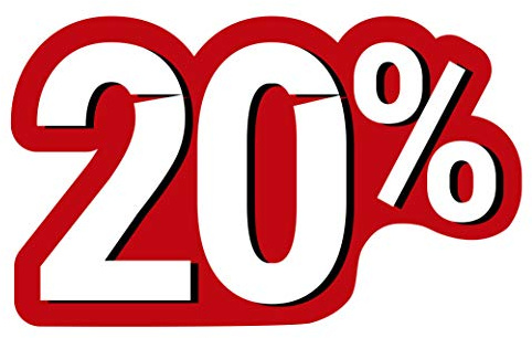 Oedim Vinilos para Escaparates Decoración Rebajas | Descuento del 20% | 50x30cm | Vinilo Adhesivo | Decora tu escaparate | Pegatinas Adhesivas Escaparate | Vinilos para Negocios