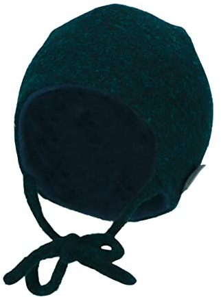 Sterntaler Baby Jungen Beanie Baby Beanie Melange Mütze - Beanie Baby - aus Strickfleece mit Ohrenklappen und Bindeband - marine, 43